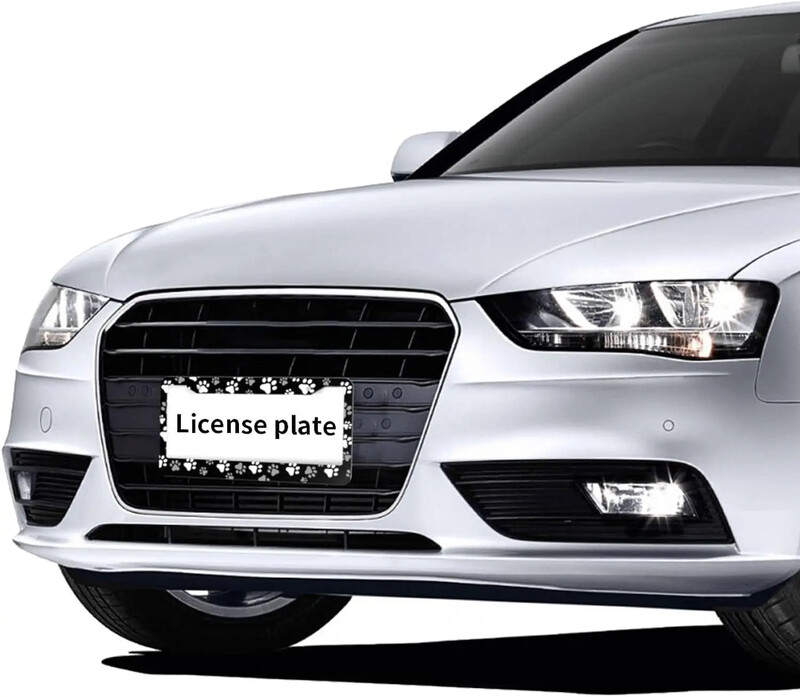 Slatki, smiješni okvir za registarske pločice s psećom šapom, 2 pakiranja, držač za registarske pločice s 2 rupe, okvir za oznake automobila za žene, muškarce, američka vozila