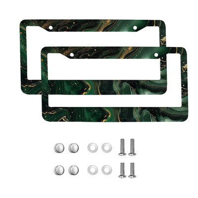 marble American Car 12" x 6" Laser Cut Chrome FLicense Plate Frames- Αξεσουάρ διακόσμησης αυτοκινήτου/φορτηγού/SUV αυτοκινήτου