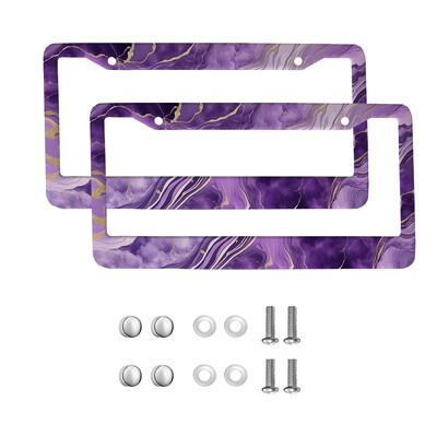 marble American Car 12" x 6" Laser Cut Chrome FLicense Plate Frames- Αξεσουάρ διακόσμησης αυτοκινήτου/φορτηγού/SUV αυτοκινήτου