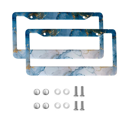 marble American Car 12" x 6" Laser Cut Chrome FLicense Plate Frames- Αξεσουάρ διακόσμησης αυτοκινήτου/φορτηγού/SUV αυτοκινήτου