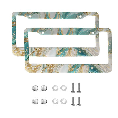 marble American Car 12" x 6" Laser Cut Chrome FLicense Plate Frames- Αξεσουάρ διακόσμησης αυτοκινήτου/φορτηγού/SUV αυτοκινήτου