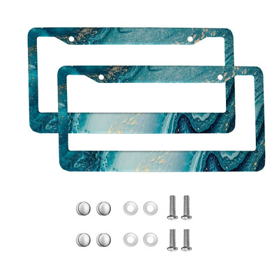 marble American Car 12" x 6" Laser Cut Chrome FLicense Plate Frames- Αξεσουάρ διακόσμησης αυτοκινήτου/φορτηγού/SUV αυτοκινήτου