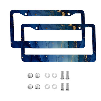 marble American Car 12" x 6" Laser Cut Chrome FLicense Plate Frames- Αξεσουάρ διακόσμησης αυτοκινήτου/φορτηγού/SUV αυτοκινήτου