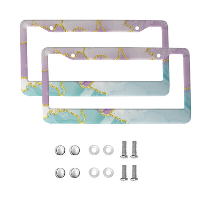 marble American Car 12" x 6" Laser Cut Chrome FLicense Plate Frames- Αξεσουάρ διακόσμησης αυτοκινήτου/φορτηγού/SUV αυτοκινήτου