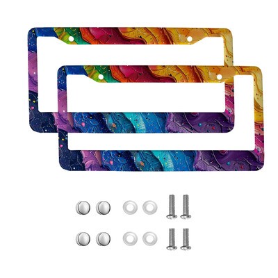 marble American Car 12" x 6" Laser Cut Chrome FLicense Plate Frames- Αξεσουάρ διακόσμησης αυτοκινήτου/φορτηγού/SUV αυτοκινήτου