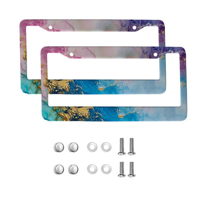 marble American Car 12" x 6" Laser Cut Chrome FLicense Plate Frames- Αξεσουάρ διακόσμησης αυτοκινήτου/φορτηγού/SUV αυτοκινήτου