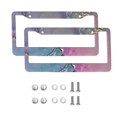 marble American Car 12" x 6" Laser Cut Chrome FLicense Plate Frames- Αξεσουάρ διακόσμησης αυτοκινήτου/φορτηγού/SUV αυτοκινήτου