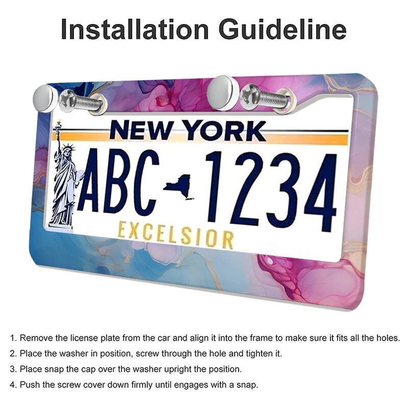 marble American Car 12" x 6" Laser Cut Chrome FLicense Plate Frames- Αξεσουάρ διακόσμησης αυτοκινήτου/φορτηγού/SUV αυτοκινήτου