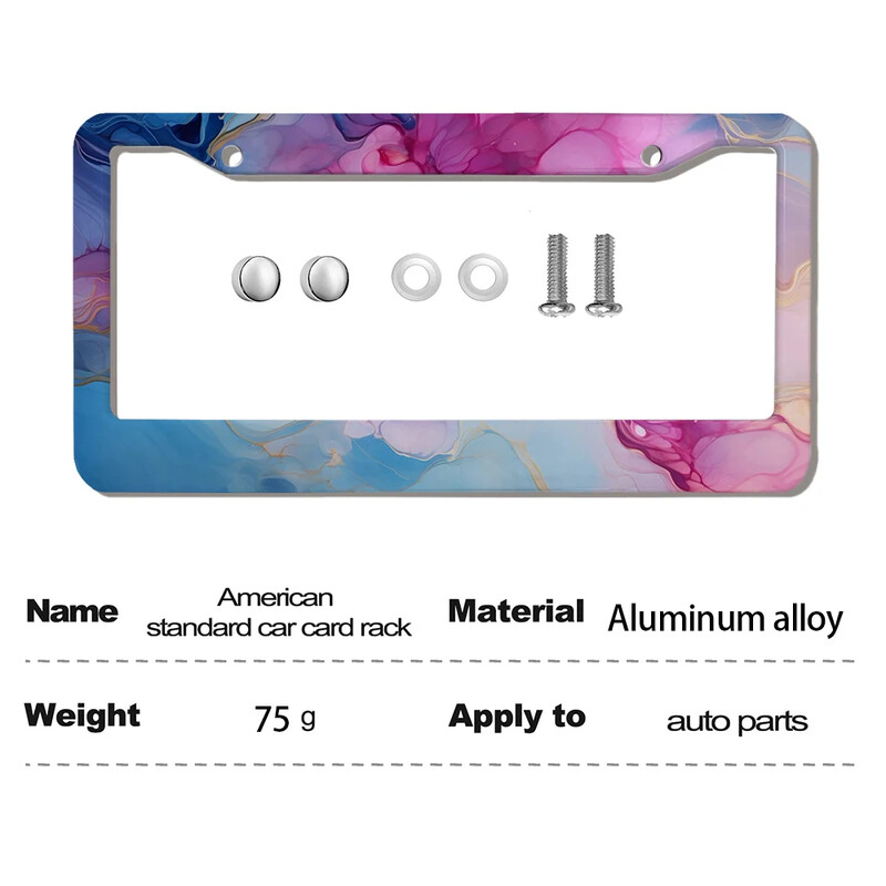 marble American Car 12" x 6" Laser Cut Chrome FLicense Plate Frames- Αξεσουάρ διακόσμησης αυτοκινήτου/φορτηγού/SUV αυτοκινήτου