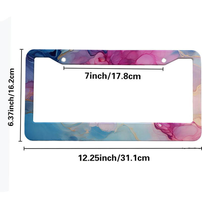 marble American Car 12" x 6" Laser Cut Chrome FLicense Plate Frames- Αξεσουάρ διακόσμησης αυτοκινήτου/φορτηγού/SUV αυτοκινήτου