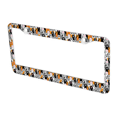 Amerikāņu specifikācijas numura zīmes rāmis Dzīvnieku pēdu raksts alumīnija sakausējuma numura zīmes rāmis rūpnīcas tiešā pārdošana DIY