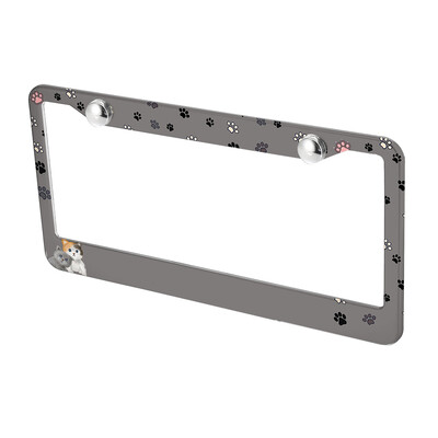 Amerikāņu specifikācijas numura zīmes rāmis Dzīvnieku pēdu raksts alumīnija sakausējuma numura zīmes rāmis rūpnīcas tiešā pārdošana DIY