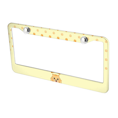 Amerikāņu specifikācijas numura zīmes rāmis Dzīvnieku pēdu raksts alumīnija sakausējuma numura zīmes rāmis rūpnīcas tiešā pārdošana DIY