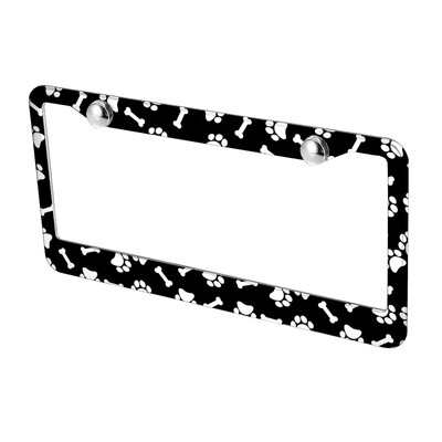 Amerikāņu specifikācijas numura zīmes rāmis Dzīvnieku pēdu raksts alumīnija sakausējuma numura zīmes rāmis rūpnīcas tiešā pārdošana DIY