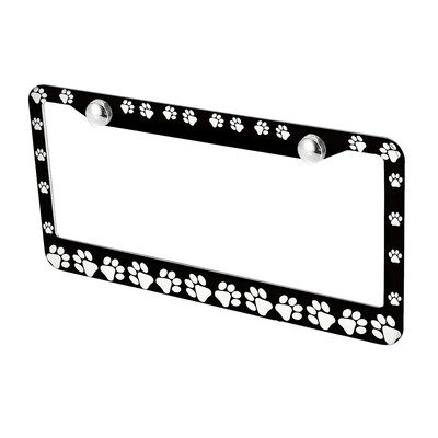 Amerikāņu specifikācijas numura zīmes rāmis Dzīvnieku pēdu raksts alumīnija sakausējuma numura zīmes rāmis rūpnīcas tiešā pārdošana DIY