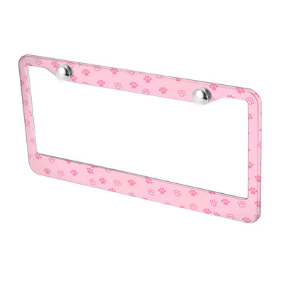 Amerikāņu specifikācijas numura zīmes rāmis Dzīvnieku pēdu raksts alumīnija sakausējuma numura zīmes rāmis rūpnīcas tiešā pārdošana DIY