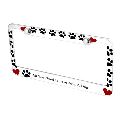 Amerikāņu specifikācijas numura zīmes rāmis Dzīvnieku pēdu raksts alumīnija sakausējuma numura zīmes rāmis rūpnīcas tiešā pārdošana DIY