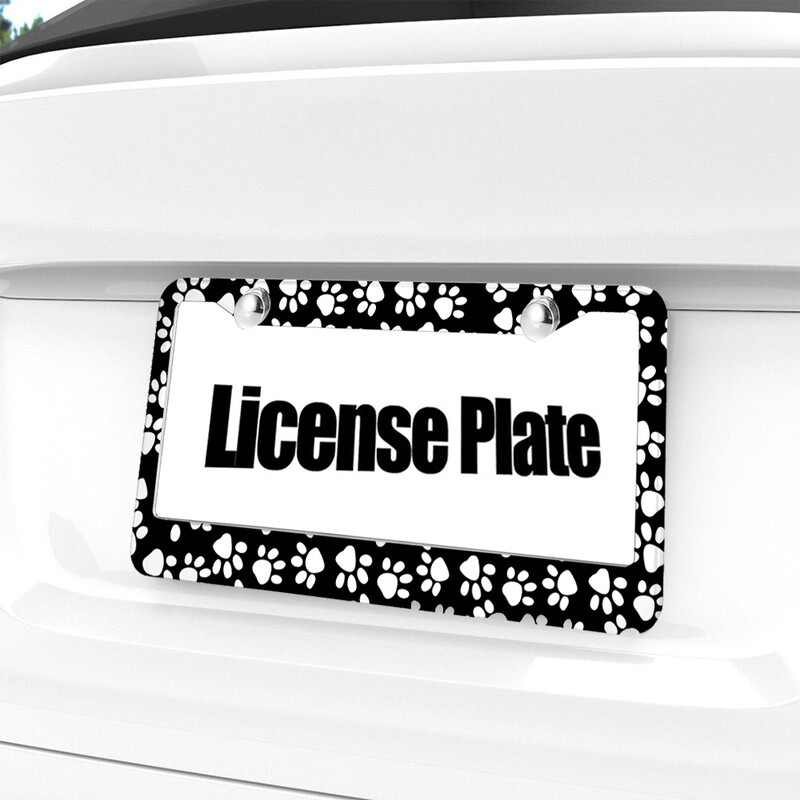 Amerikāņu specifikācijas numura zīmes rāmis Dzīvnieku pēdu raksts alumīnija sakausējuma numura zīmes rāmis rūpnīcas tiešā pārdošana DIY