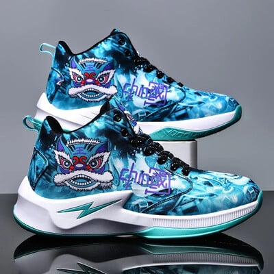 Vīriešu basketbola apavi Augstas augšdaļas ikdienas treniņu basketbola zābaki 2024. gada jauni āra sporta tenisa apavi vīriešiem