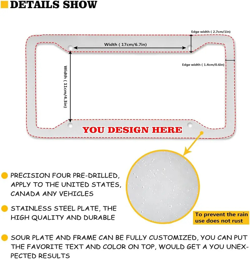 Cherry Blossom Pattern Πλαίσιο πινακίδας αυτοκινήτου 2 Pack Θήκη πινακίδας κυκλοφορίας με 4 τρύπες πλαίσιο ετικέτας αυτοκινήτου για γυναίκες άνδρες Οχήματα ΗΠΑ