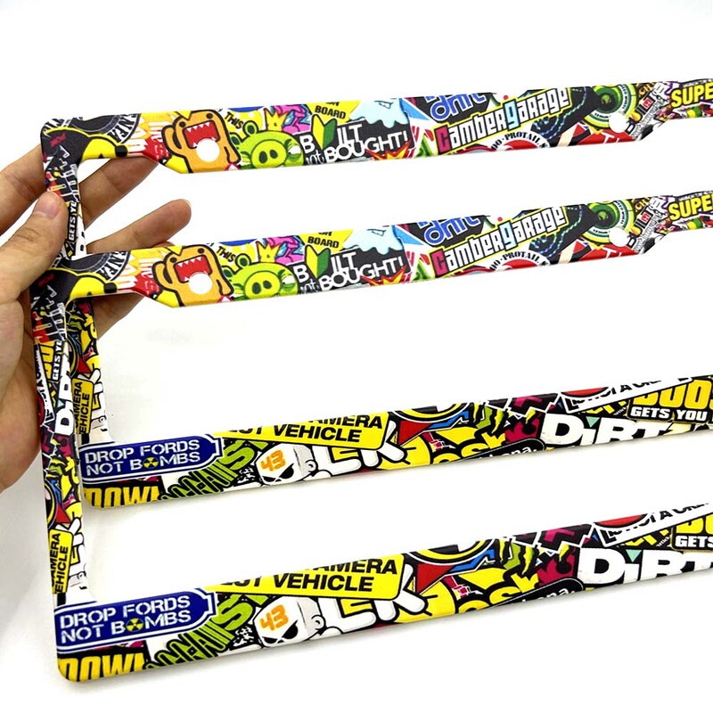 Universal ABS US Κάλυμμα πλαισίου πινακίδας αυτοκινήτου JDM HKS Ψεύτικη βάση πινακίδας ταξί Jdm Style Αξεσουάρ αγωνιστικού αυτοκινήτου