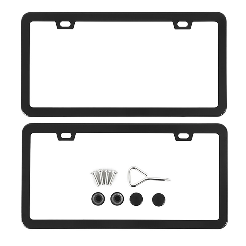 2 τεμ. Ανταλλακτικά αυτοκινήτου από ανοξείδωτο ατσάλι Κάλυμμα πλαισίου πινακίδας κυκλοφορίας ΗΠΑ σημαία για κανονική βάση πινακίδας αυτοκινήτου ΗΠΑ