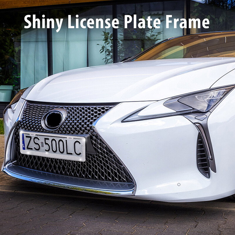 Glitter Rhinestones Κάλυμμα πινακίδας αυτοκινήτου Κομψό Ανθεκτικό στις καιρικές συνθήκες Κάτοχος πλαισίου αυτοκινήτου αυτοκινήτου Universal Vehicle