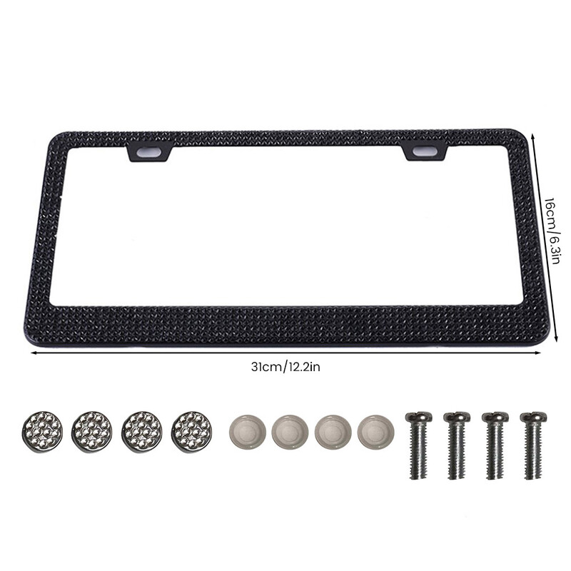 Glitter Rhinestones Κάλυμμα πινακίδας αυτοκινήτου Κομψό Ανθεκτικό στις καιρικές συνθήκες Κάτοχος πλαισίου αυτοκινήτου αυτοκινήτου Universal Vehicle