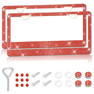 Worldmuma Motorcycle 31*16cm Bling Crystal numura zīmes rāmis sievietēm Rhinestone motocikla numura zīmes rāmja vāka turētājs