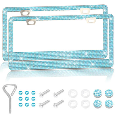 Worldmuma Motorcycle 31*16cm Bling Crystal numura zīmes rāmis sievietēm Rhinestone motocikla numura zīmes rāmja vāka turētājs