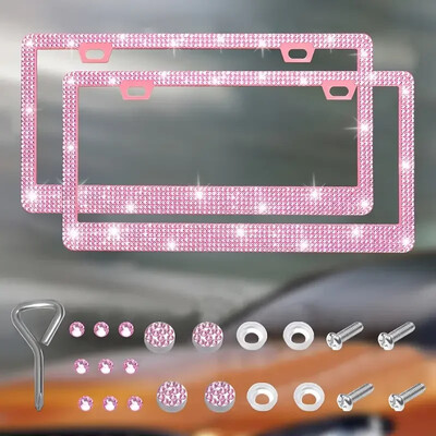Worldmuma Motorcycle 31*16cm Bling Crystal numura zīmes rāmis sievietēm Rhinestone motocikla numura zīmes rāmja vāka turētājs