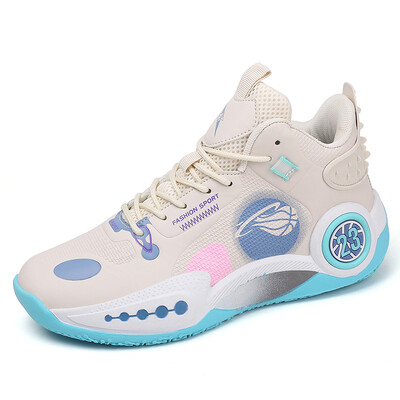 Vīriešu basketbola apavi āra treniņiem, augstas augšdaļas nodilumizturīgi, ērti sporta apavi vīriešiem Basketbola zābaki