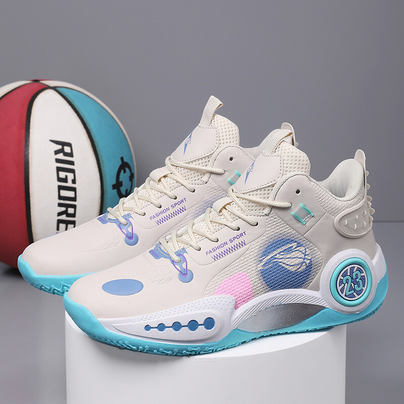 Vīriešu basketbola apavi āra treniņiem, augstas augšdaļas nodilumizturīgi, ērti sporta apavi vīriešiem Basketbola zābaki