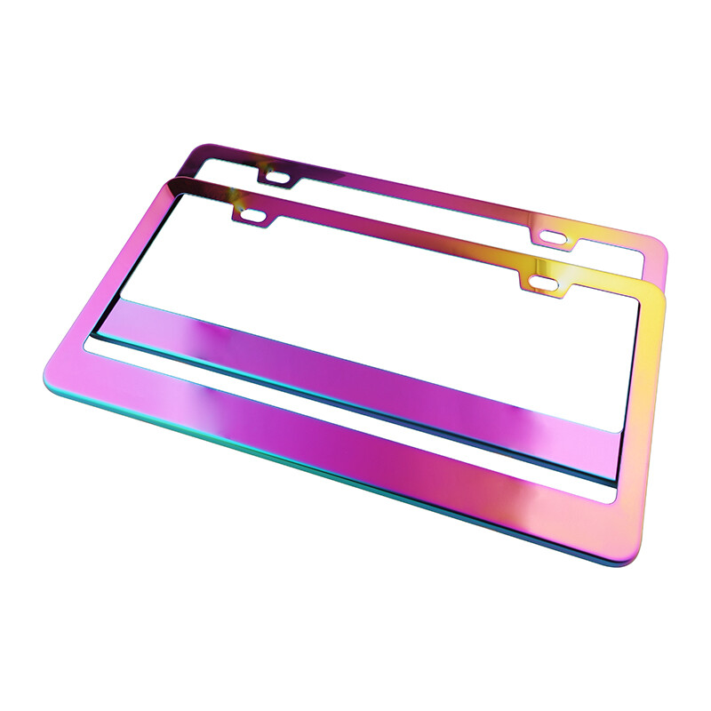 Amerikas standarta vispārējais numura zīmes rāmis Krāsains nerūsējošā tērauda modificēts numura zīmes rāmis automašīnas automašīnas numura rāmis