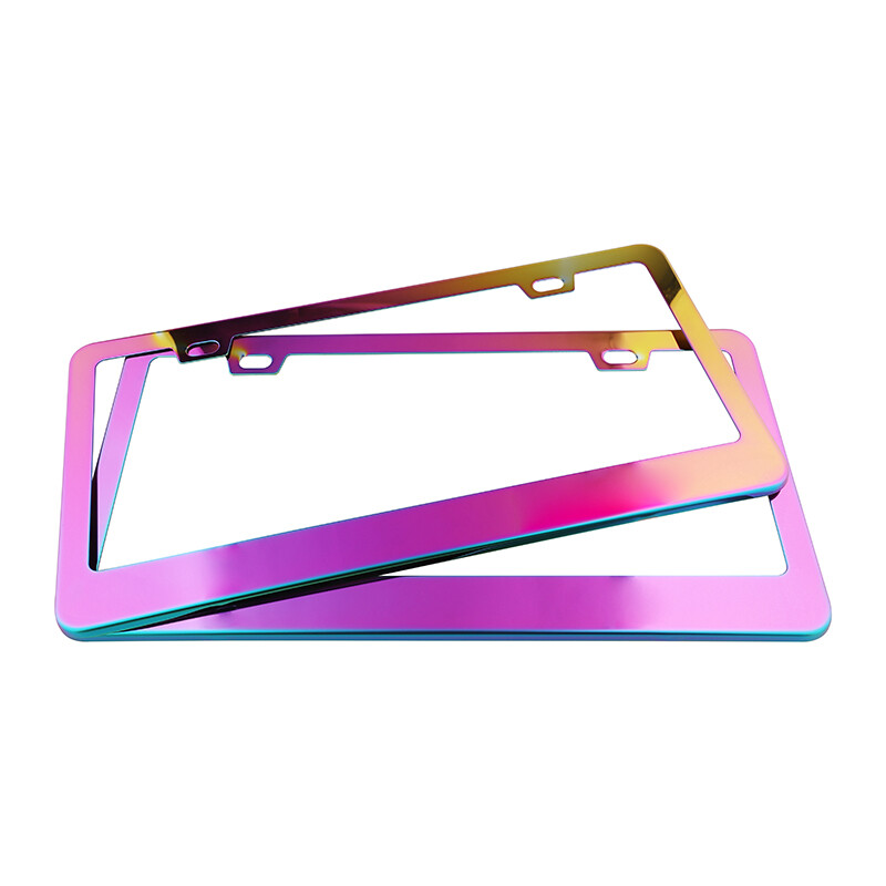 Amerikas standarta vispārējais numura zīmes rāmis Krāsains nerūsējošā tērauda modificēts numura zīmes rāmis automašīnas automašīnas numura rāmis