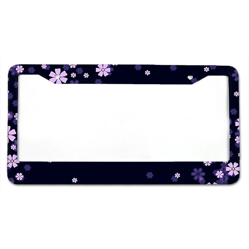 Lilla väike lillemuster Ameerika standardne alumiiniumsulamist auto numbrimärgi kate tarvikud veekindel numbrimärgi kate