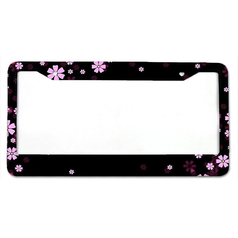 Lilla väike lillemuster Ameerika standardne alumiiniumsulamist auto numbrimärgi kate tarvikud veekindel numbrimärgi kate