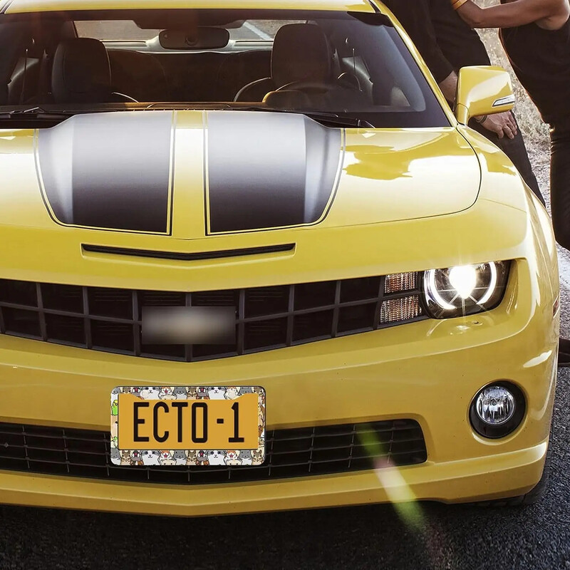 Mielas šuns raštas automobilio valstybinio numerio rėmelis, 2 pakuotės valstybinio numerio laikiklis su 2 skylučių automobilio žymų rėmeliu, skirtas moterims, vyrams, JAV transporto priemonėms