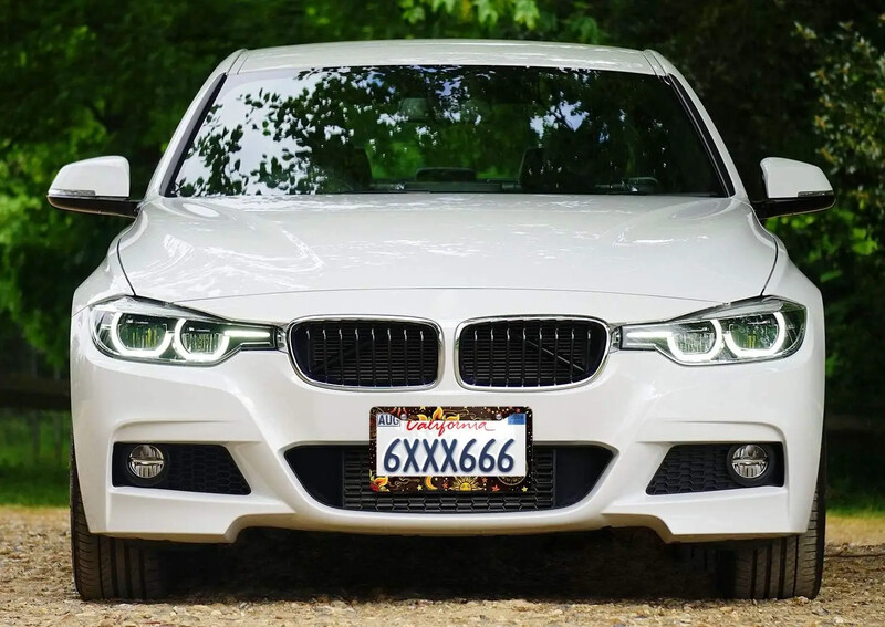 Σετ 2 διακοσμητικό κάλυμμα πλαισίου πινακίδας κυκλοφορίας για φορτηγό αυτοκινήτου SUV Celestial Sun Moon and Stars 12x6 In Plate Call