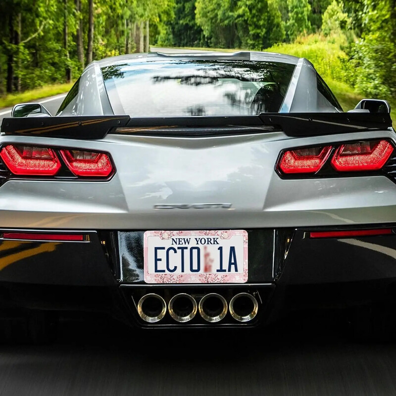 Uzorak trešnjinih cvjetova Okvir za registarsku pločicu automobila Paket od 2 registarske pločice s 2 rupe Okvir za oznaku automobila za žene, muškarce, američka vozila