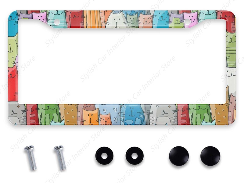 Slatka mačka Okvir registarske pločice Tell Your I Say Cat Registarska pločica Nehrđajući čelik Smiješni držač registarske pločice Životinja Dodaci za automobil