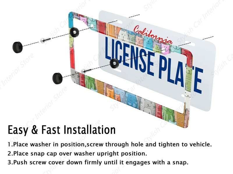 Slatka mačka Okvir registarske pločice Tell Your I Say Cat Registarska pločica Nehrđajući čelik Smiješni držač registarske pločice Životinja Dodaci za automobil
