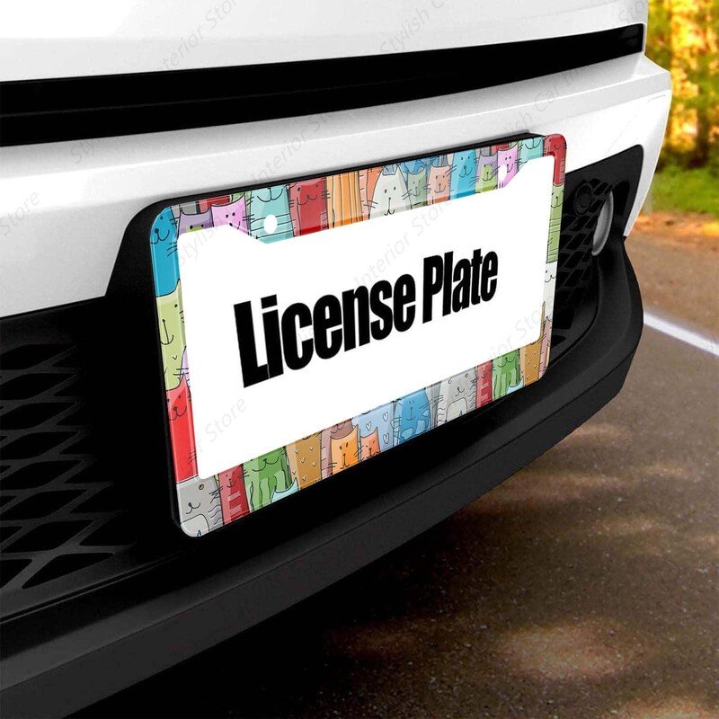 Slatka mačka Okvir registarske pločice Tell Your I Say Cat Registarska pločica Nehrđajući čelik Smiješni držač registarske pločice Životinja Dodaci za automobil