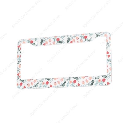 Hibiska ziedu numura zīmju rāmis Ziedu numura zīmju rāmji Personalizējiet nerūsējošā tērauda smieklīgu dizainu, savietojams ar standartu