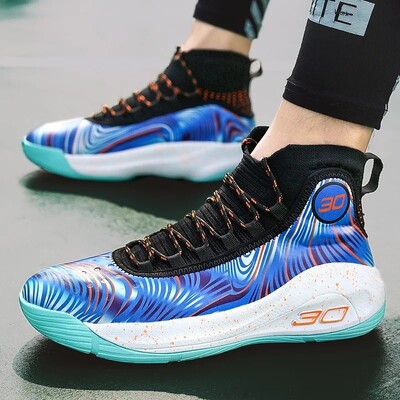 Vasaras basketbola apavi Vīriešu augstas augšdaļas Youth Warriors bērnu bumbu apavi Ādas augšējie balti ikdienas sporta apavi studentiem