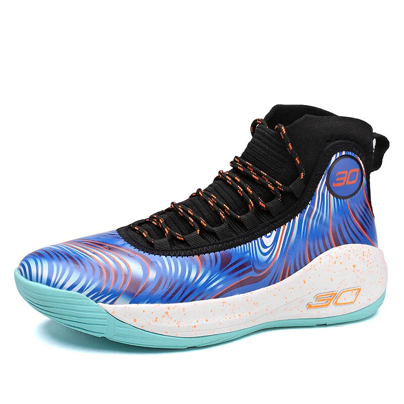 Vasaras basketbola apavi Vīriešu augstas augšdaļas Youth Warriors bērnu bumbu apavi Ādas augšējie balti ikdienas sporta apavi studentiem