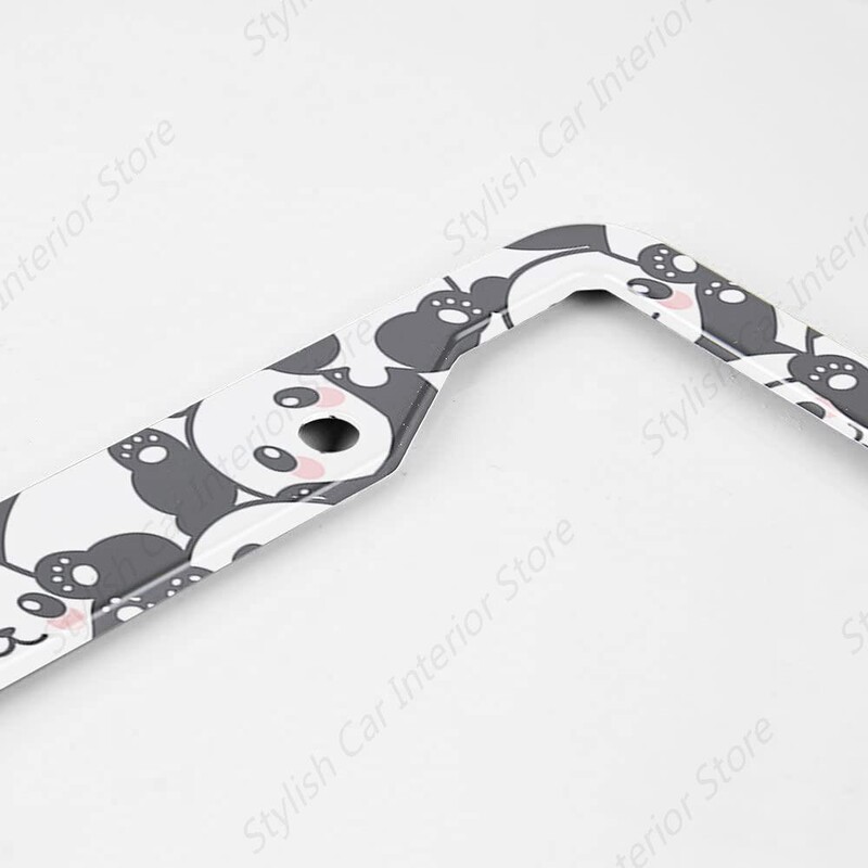 Nasmiješena panda, okvir registarske pločice Slatki držač registarske pločice, lijep životinjski uzorak, smiješan sretan okvir za oznaku automobila, registarska pločica