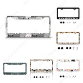 Γάτες Πλαίσιο πινακίδας Γκρι Λευκό Μαύρο Κουφώματα αυτοκινήτου, Κάτοχος πινακίδων Pet Funny Animal Kitten Πινακίδα Αλουμινίου