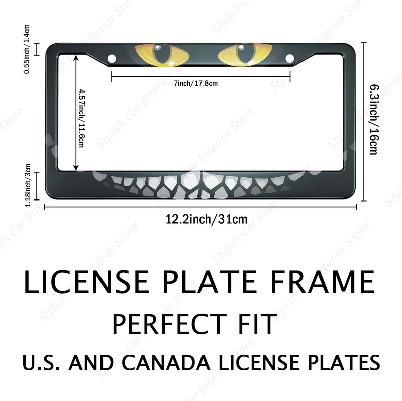 Γάτες Πλαίσιο πινακίδας Γκρι Λευκό Μαύρο Κουφώματα αυτοκινήτου, Κάτοχος πινακίδων Pet Funny Animal Kitten Πινακίδα Αλουμινίου