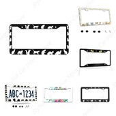 Kaķa numura zīmes rāmis Mājdzīvnieks kaķis dzīvnieks jauks numura zīmes turētājs Alumīnija Metāla Auto piederumi Personalizēti Piemērots ASV Kanādai